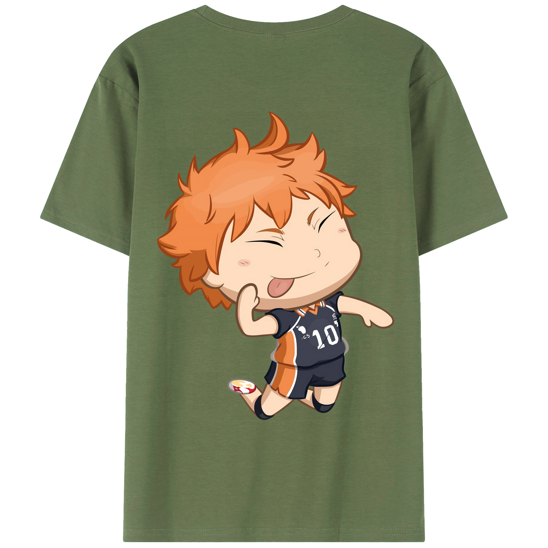 （画像用） ハイキュー!! Haikyu!! 綿100％ メンズ半袖Tシャツ（バックプリント） 通気性
